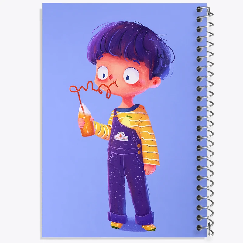 دفتر مشق 100 برگ خندالو طرح پسر بامزه کد F8184