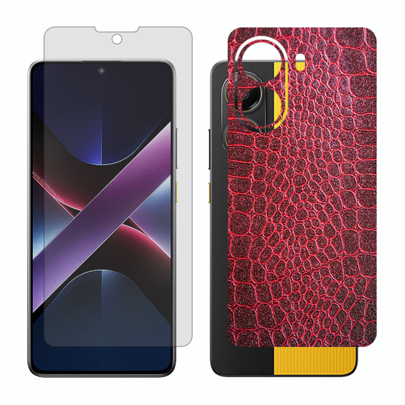 محافظ صفحه نمایش شفاف گلس مدل Together مناسب برای گوشی موبایل شیائومی Poco X7 Pro به همراه برچسب پوششی پشت گوشی
