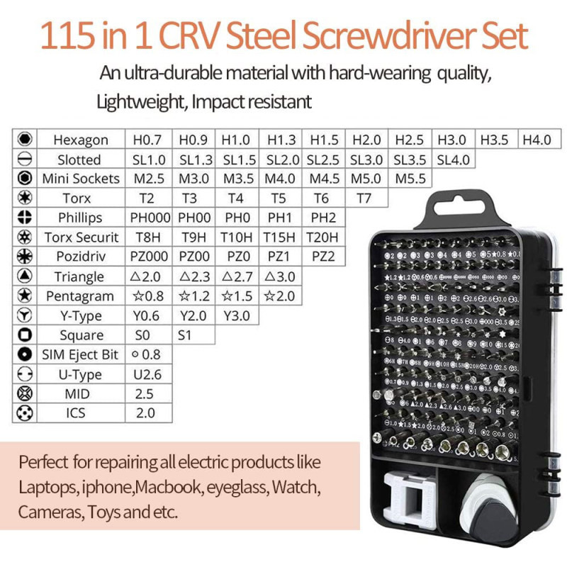 پیچ گوشتی مدل Kerkoor بسته 122 عددی پیچ گوشتی مدل Kerkoor بسته 122 عددی