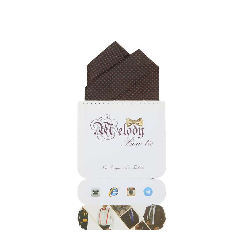 دستمال جیب مردانه ملودی مدل PS5108MSGbrwn