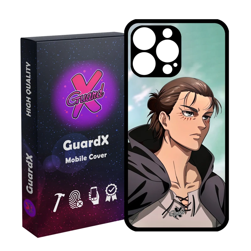 کاور گارد ایکس طرح Eren Yeager Anime مدل Glass10626 مناسب برای گوشی موبایل اپل iPhone 14 Pro Max