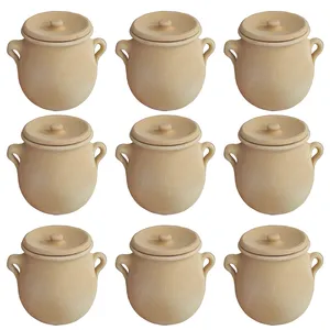 ظرف سفالی مدل دیزی مینیاتوری بسته ۹ عددی