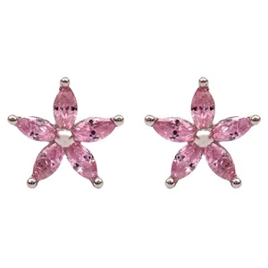 گوشواره نقره آی جواهر طرح فلاور کد 77175SGU
