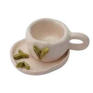 فنجان و نعلبکی سرامیکی مدل جوانه