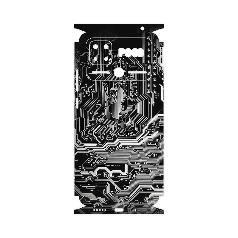 برچسب پوششی ماهوت مدل Black_Printed_Circuit_Board-FullSkin مناسب برای گوشی موبایل شیائومی Poco C40