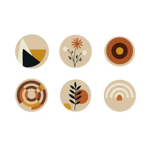 بشقاب دیوارکوب سفالی کد 445 مجموعه 6 عددی