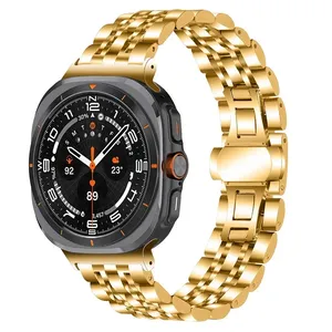بند مسیر مدل 7bead Stainless Butterfly مناسب برای ساعت هوشمند سامسونگ Galaxy Watch Ultra 47mm