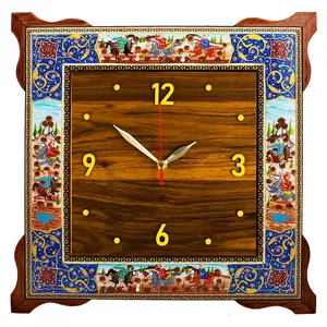 ساعت دیواری خاتم کاری مدل آرام گرد کد 40-5