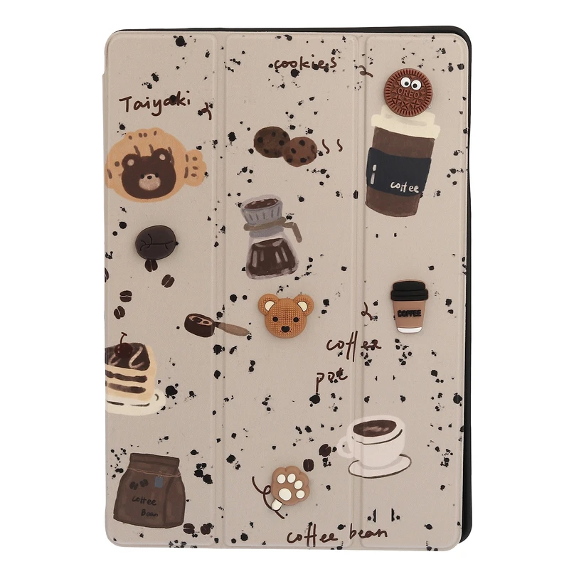کیف کلاسوری دی کیس مدل coffee  مناسب برای تبلت سامسونگ Galaxy Tab A8 2022 LTE-10.5 Inch