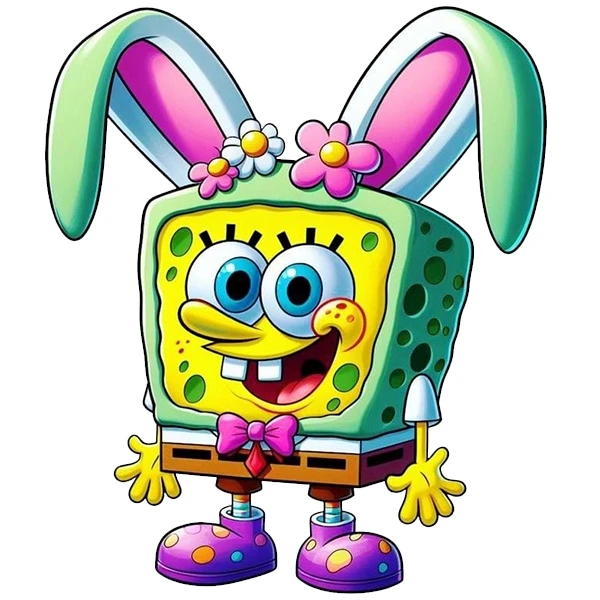 استیکر پارچه و لباس پاد آفرین طرح باب اسفنجی کد 2271