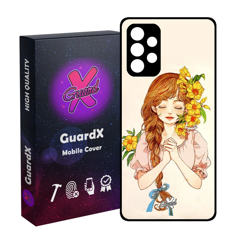 کاور گارد ایکس طرح دختر مدل Glass10317 مناسب برای گوشی موبایل سامسونگ Galaxy A52
