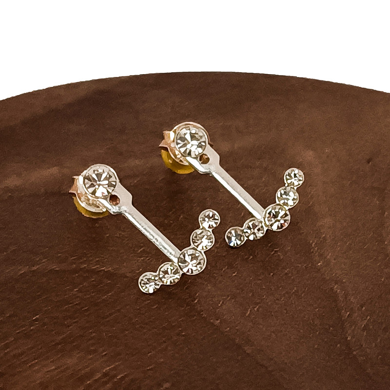 گوشواره نقره زنانه مدل نگین001