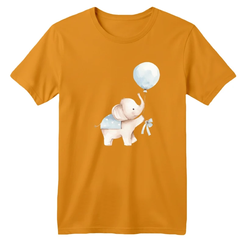 تی شرت آستین کوتاه بچگانه مدل فیل و بادکنک