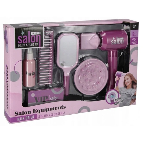 ست اسباب بازی لوازم آرایشی مدل سشوار طرح salon