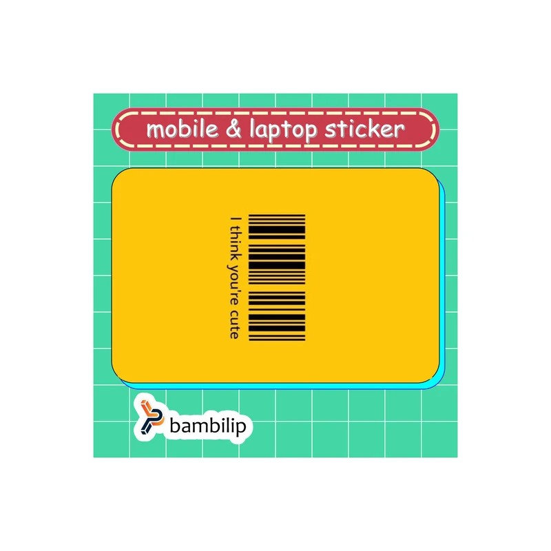استیکر بامبیلیپ مدل کارت عابر طرح من فک می کنم شما بانمکید کد 6968503