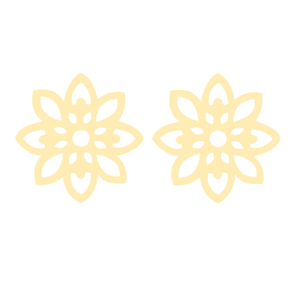 گوشواره طلا 18 عیار زنانه عدنان مدل گل pa19