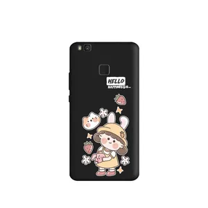 کاور طرح دختر و گربه کد m3546 مناسب برای گوشی موبایل هوآوی P9 Lite