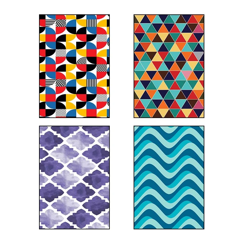 تابلو شاسي کارنيکا طرح پترن هندسی Geo Pattern کد 86298 مجموعه 4 عددی