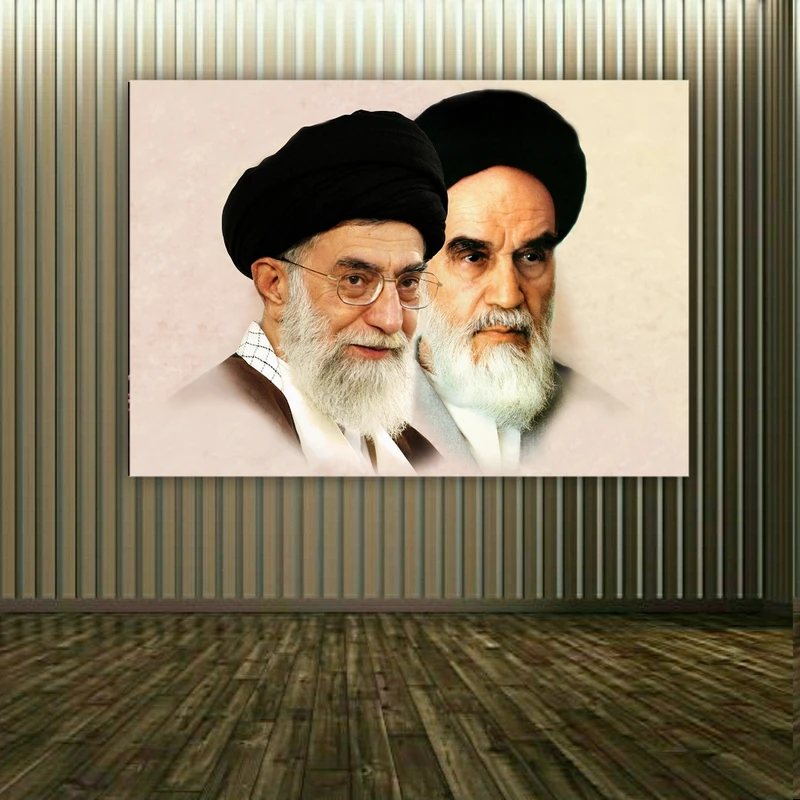 پوستر پارچه ای طرح امام خمینی و خامنه ای کد PP2758