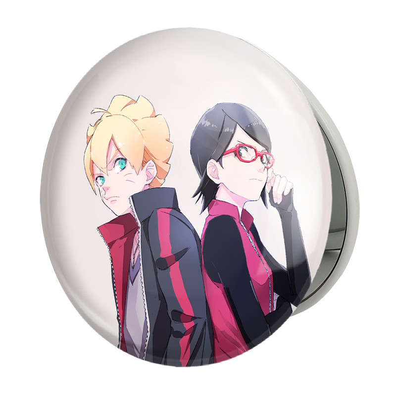 آینه جیبی خندالو طرح بوروتو و سارادا انیمه بوروتو Boruto مدل تاشو کد 13123 