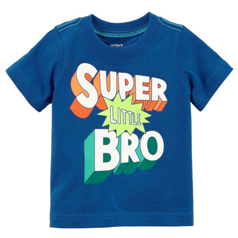 تی شرت نوزادی کارترز مدل Super Little Bro