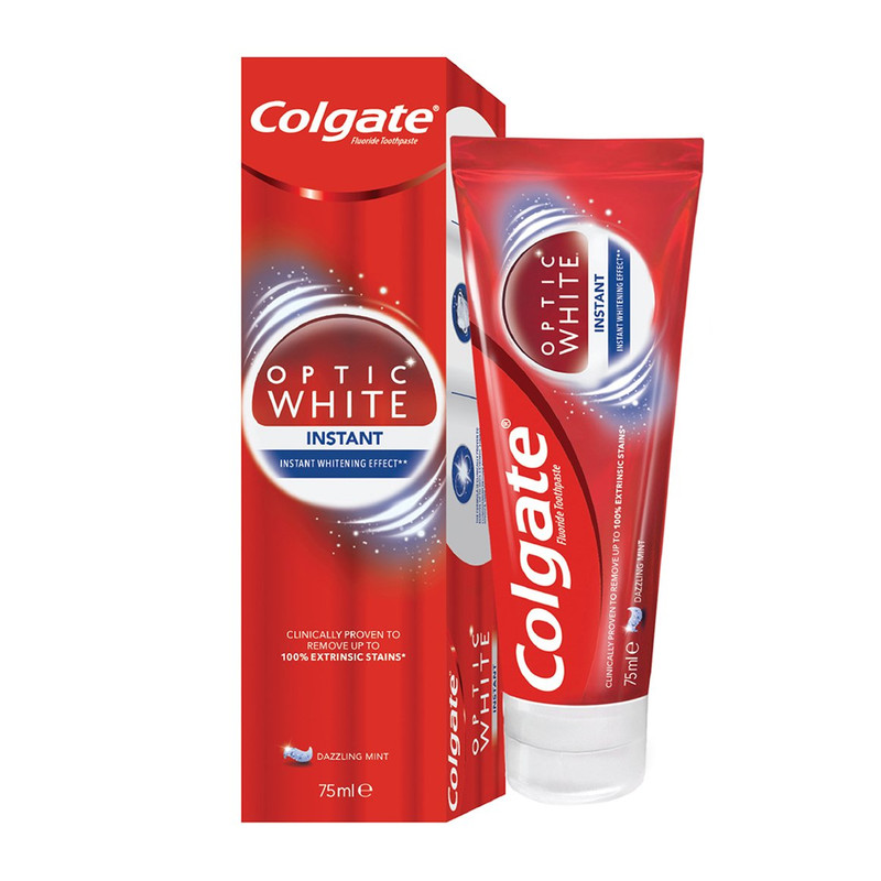 خمیر دندان کلگیت سری Optic White مدل Instant حجم 75 میلی لیتر