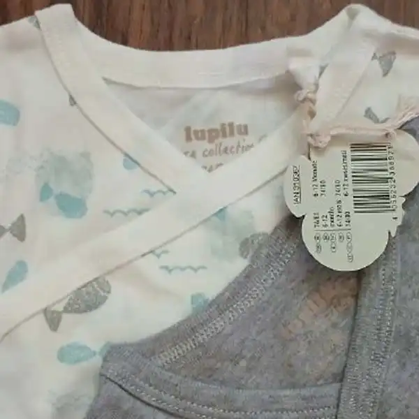 بادی آستین کوتاه نوزادی لوپیلو مدل New 2024 مجموعه دو عددی