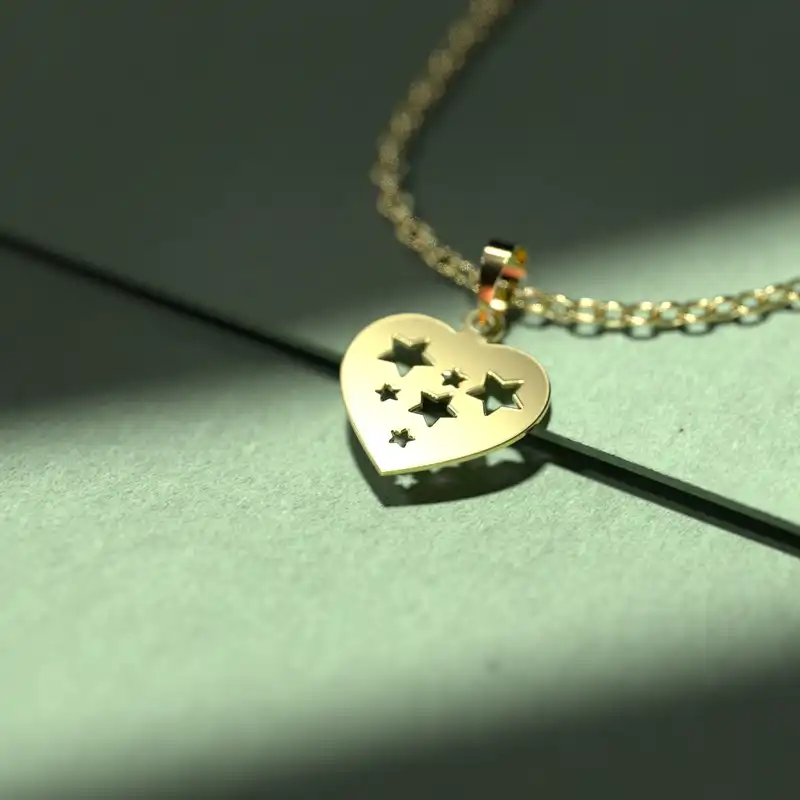 گردنبند طلا 18 عیار زنانه مدوپد مدل طرح قلب کد SS1241