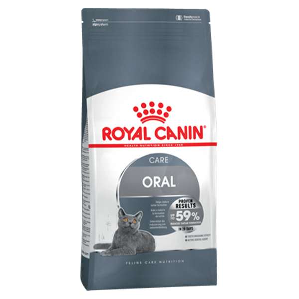 غذا خشک گربه رویال کنین مدل oral care وزن 1.5 کیلوگرم