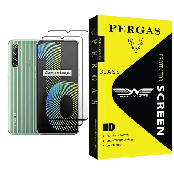 محافظ صفحه نمایش وایلی نایس مدل Pergas Glass MIX002 مناسب برای گوشی موبایل ریلمی Narzo 10 بسته دو عددی