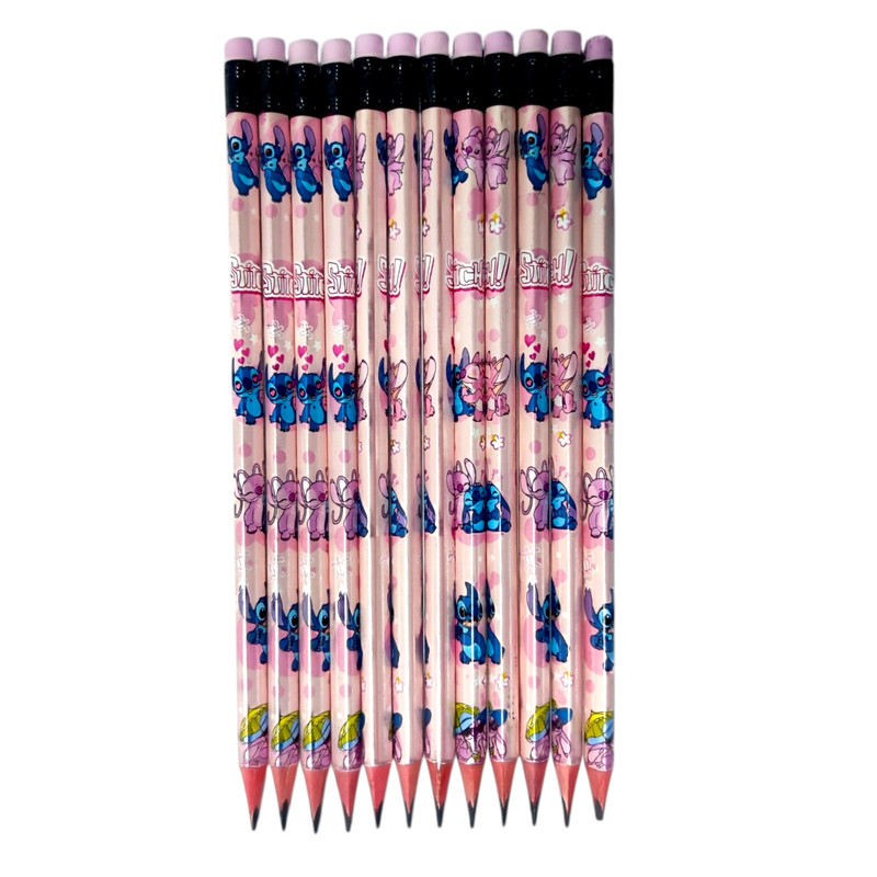 مداد مشکی با درجه سختی HB مدل استیچ بسته 12 عددی