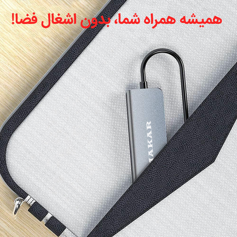 هاب ۴ پورت و مبدل USB-C به HDMI ماکار مدل MK-S-HDMI