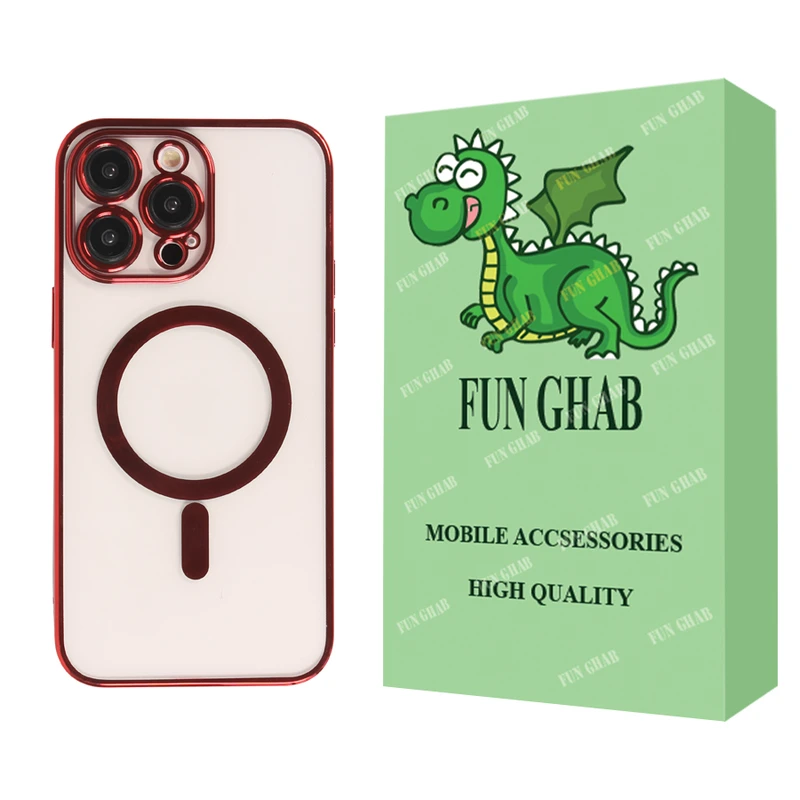 کاور فان قاب مدل مگ سیف طرح LUX مناسب برای گوشی موبایل اپل iPhone 16 Pro