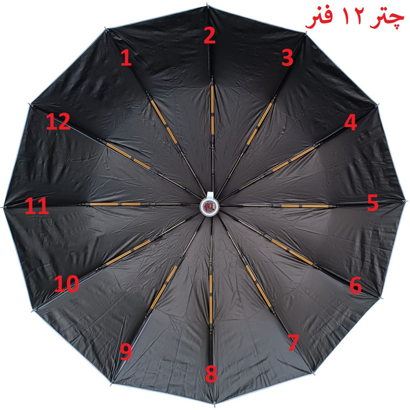 چتر 12 پره مدل آرام بند دوبل وان قطر 116 سانتی‌متر
