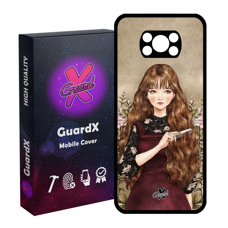 کاور گارد ایکس طرح دختر مدل Glass10246 مناسب برای گوشی موبایل شیائومی Poco X3 Pro