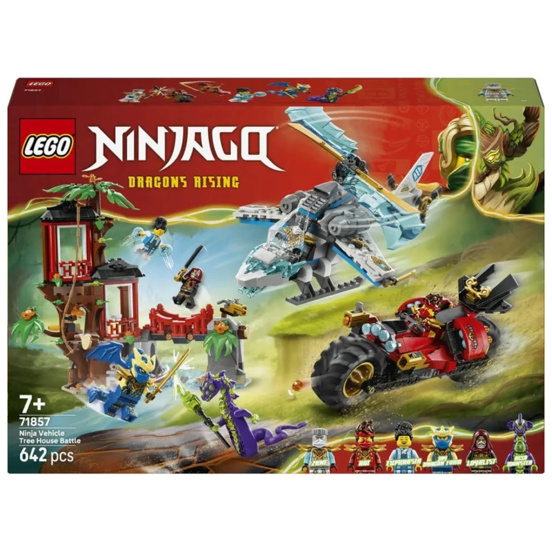 لگو ۶۴۲ تکه سری نینجاگو مدل Ninja Vehicle Tree House Battle کد 71857