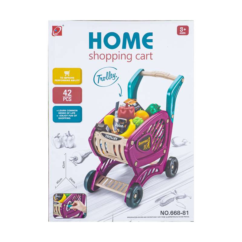 اسباب بازی چرخ خرید مدل Home Shopping cart کد 668-81