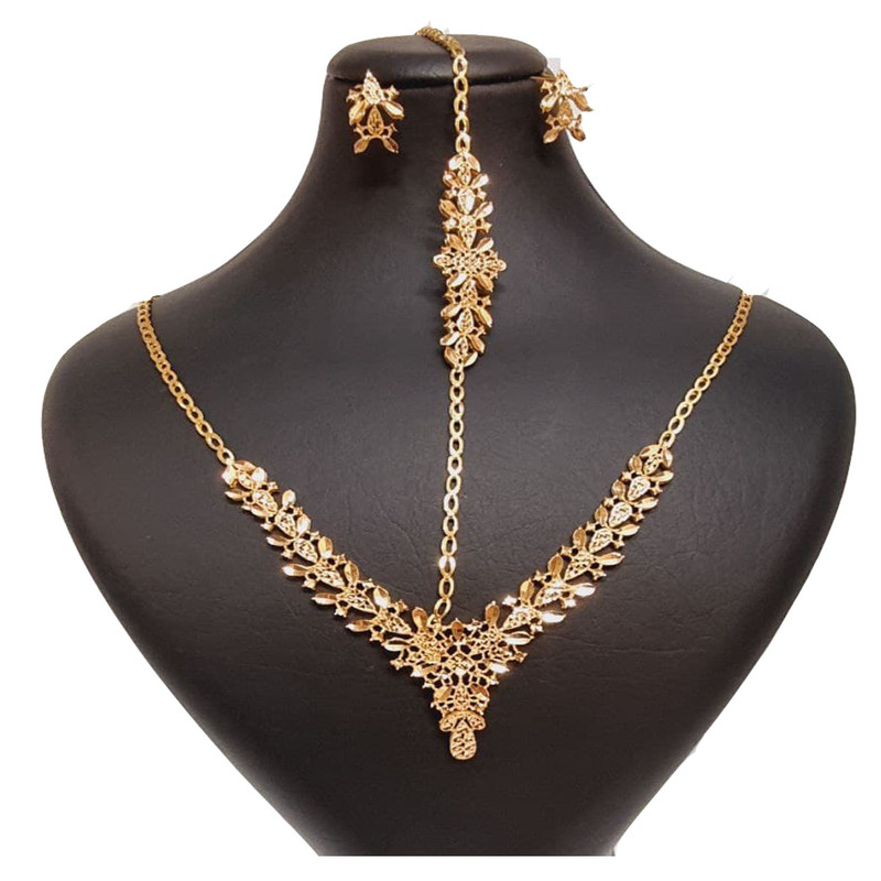 نیم ست طلا 18 عیار زنانه گالری یارطلا مدل تراش کد SR84-G