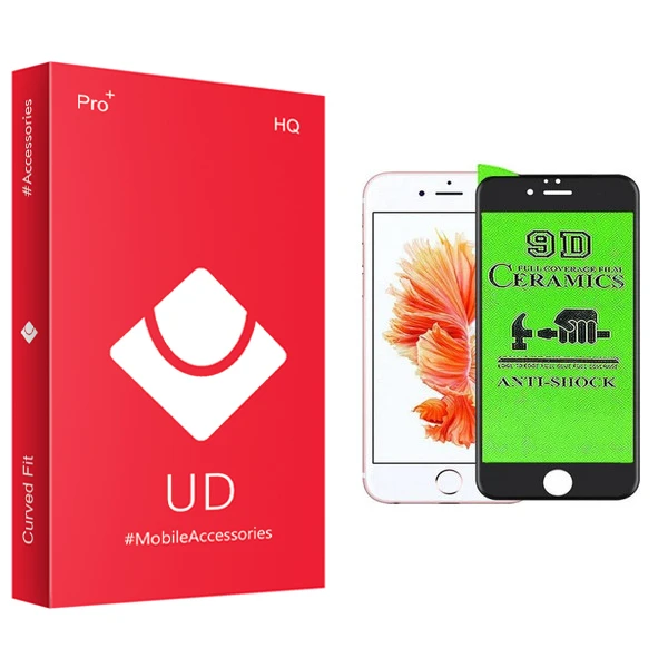 محافظ صفحه نمایش 9D یو دی مدل +PRO مناسب برای گوشی موبایل اپل iphone 6 / 6s