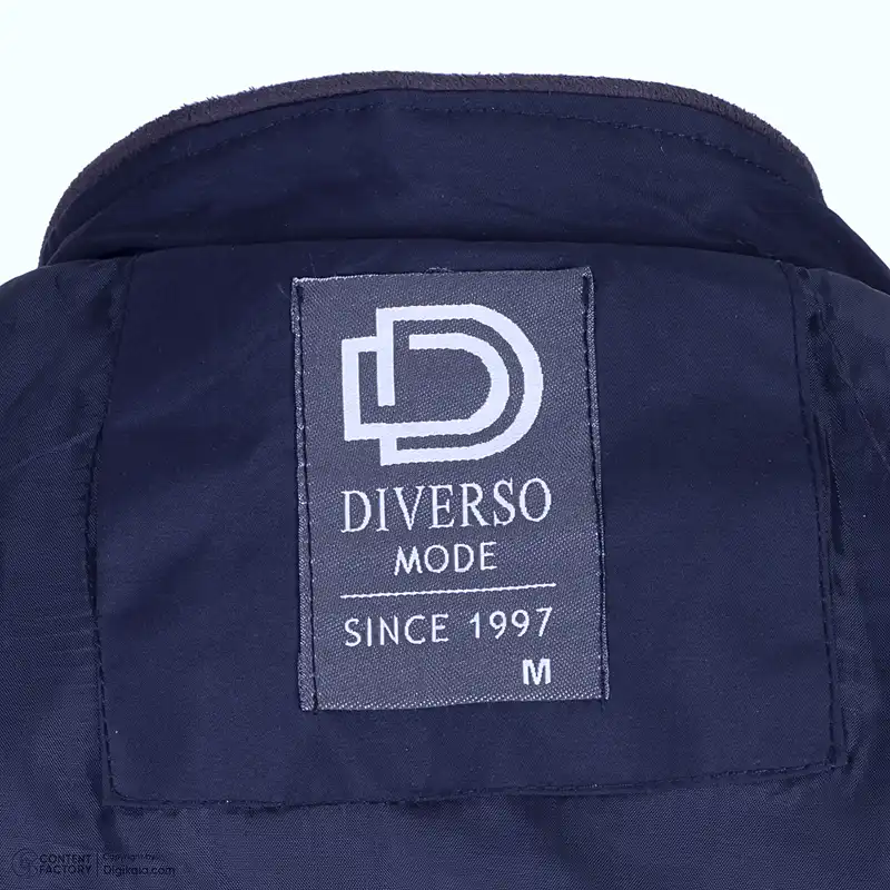 کاپشن مردانه دیورسو مدل لوزی دوزی کد 123 رنگ سرمه ای