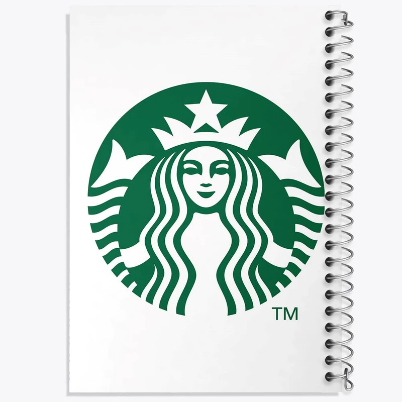 دفتر ژورنال نویسی 50 برگ خندالو مدل نقطه ای طرح استارباکس Starbucks کد 8450