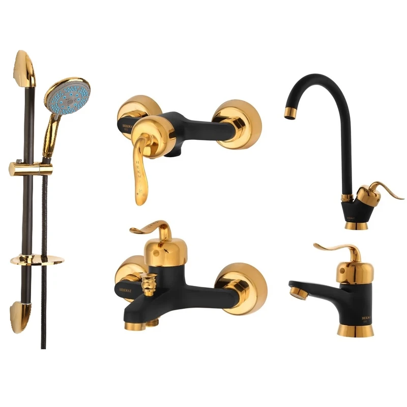 ست شیرآلات حکمت نشان مدل قاصدک پلاس  MT مجموعه 5 عددی 