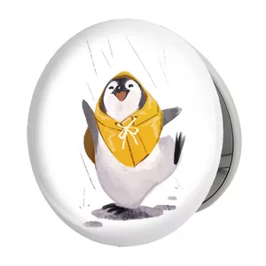 آینه جیبی خندالو طرح پنگوئن مدل تاشو کد 5143 