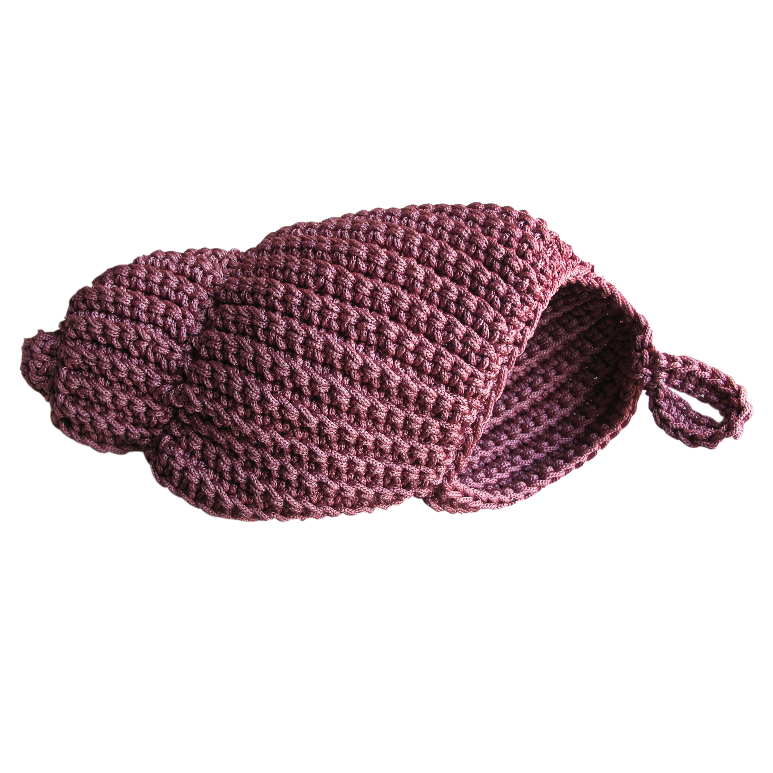 آویز گلدان بافتنی مدل صدف کد 104