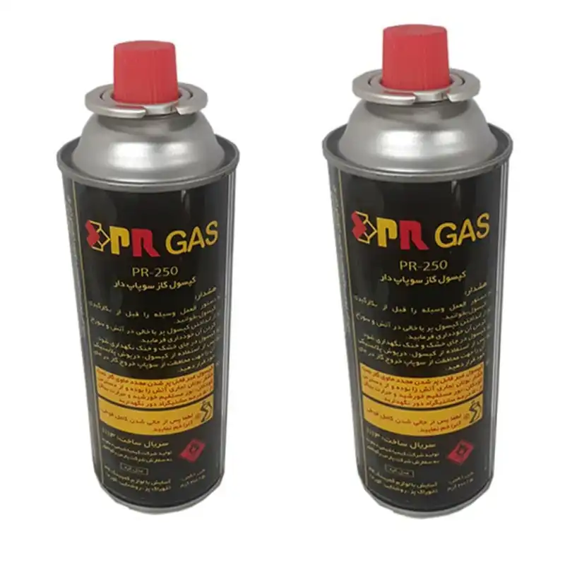 کپسول سوخت 210 گرمی پارس رگولاتور مدل PR-250 بسته 2 عددی