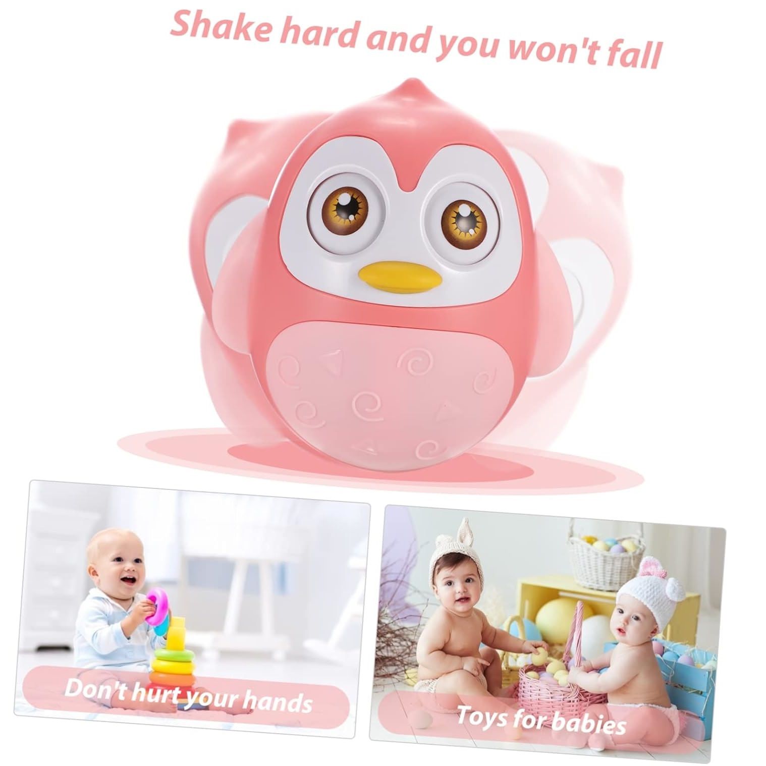 جغجغه هانگر مدل پنگوئن تعادلی طرح Roly Poly Penguin  -  - 8