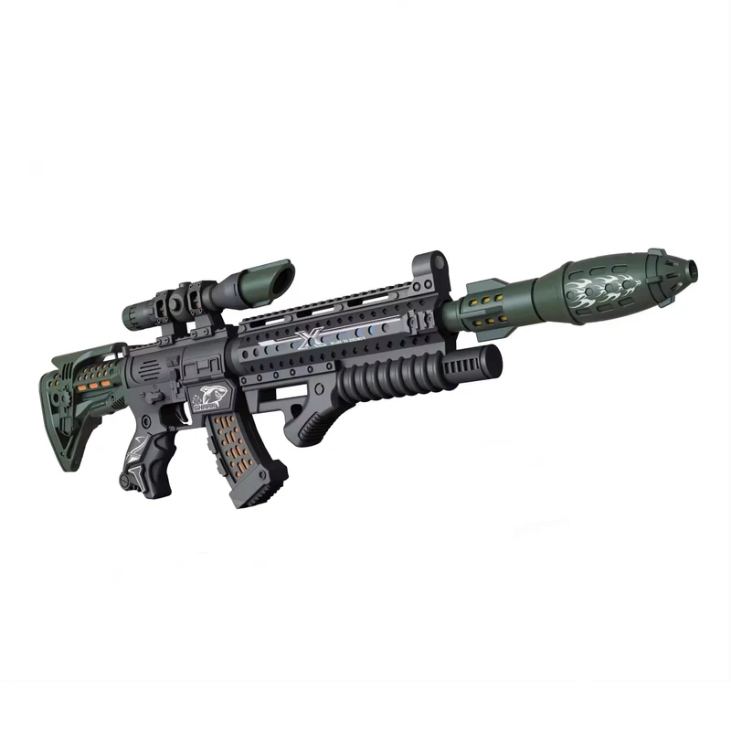 تفنگ بازی مدل چراغدار موزیکال طرح دودزا کد DF-50218A