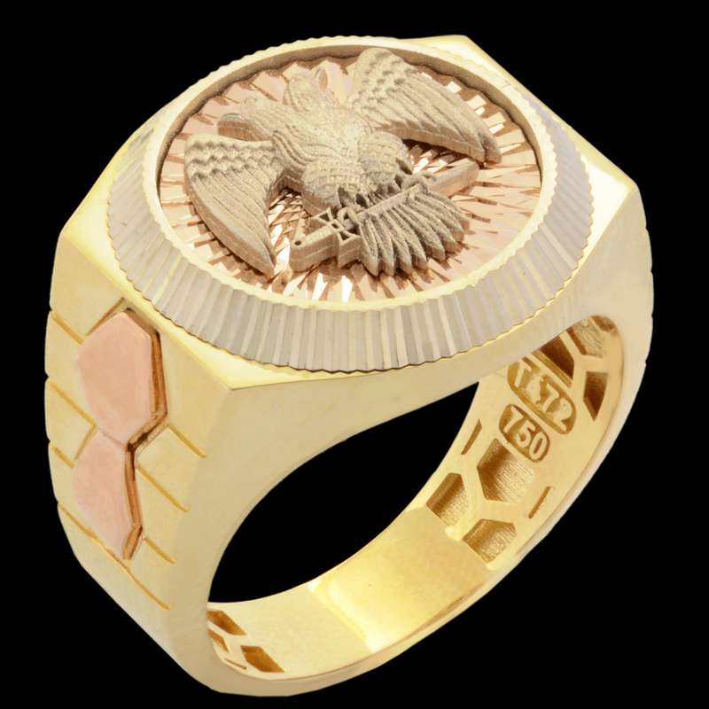 انگشتر طلا 18 عیار مردانه طلای مستجابی مدل عقاب کد 62