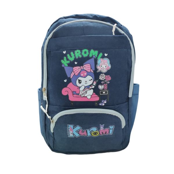 کوله پشتی مدرسه مدل چهار زیپ طرح کرومی و دوستان کد 007