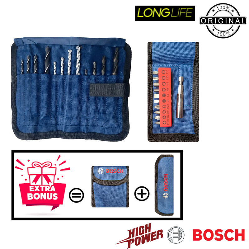 دریل پیچ گوشتی شارژی چکشی بوش مدل GSB 180 Li Professional Extra